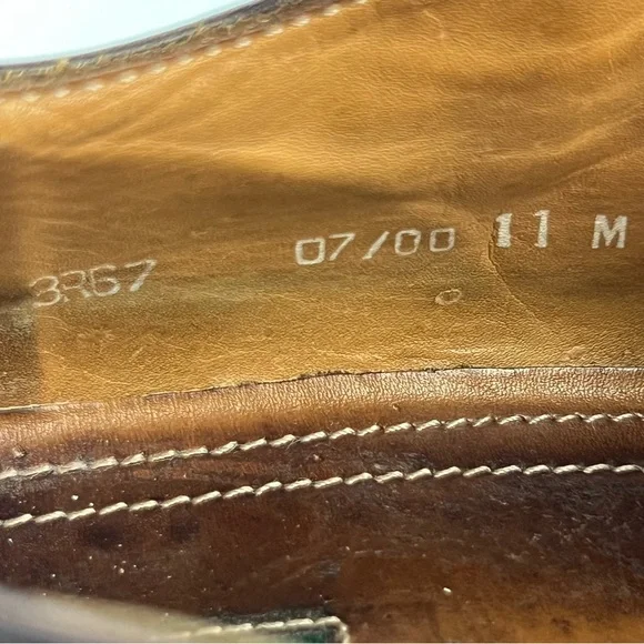 GH Bass & Co Brown Leather Monk Strap Oxford Shoes Sz: 11M - Picture 10 of 10